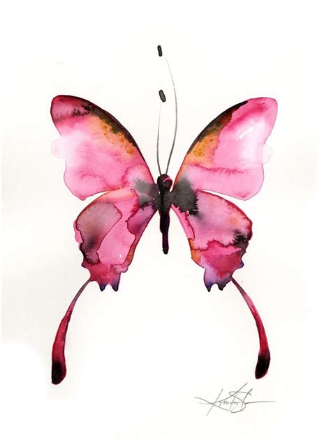 Watercolor Butterfly Abstract Butterfly Watercolor Painting