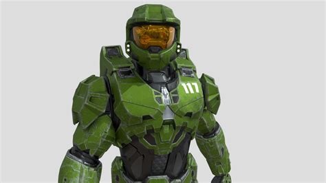 Halo Infinite Master Chief 3d Model And Retexture Wor