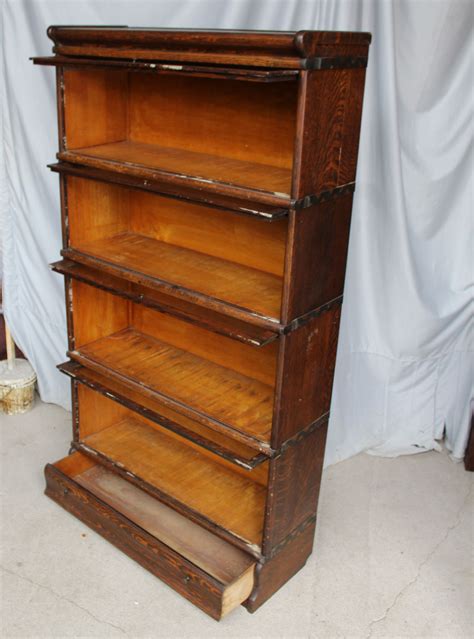 Bargain Johns Antiques Antique Macey Oak Barrister Bookcase Drawer