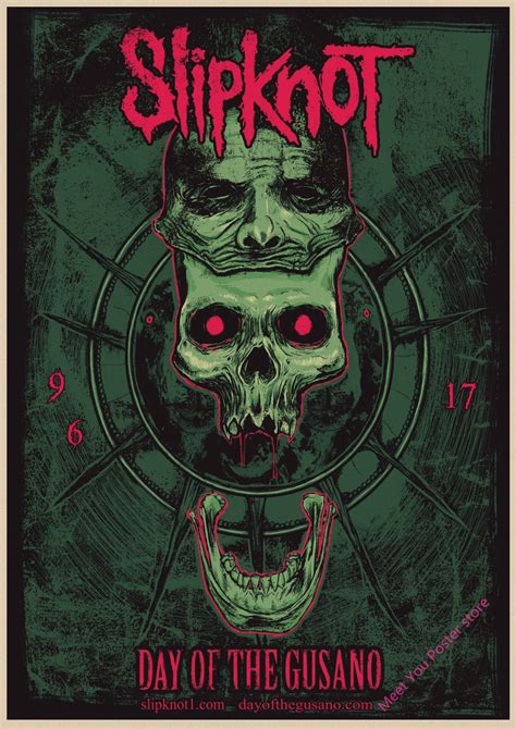 Slipknot Heavy Metal Poster Rock Band Kraft Paper Posters Bar Poster Wall Stickers Retro Poster