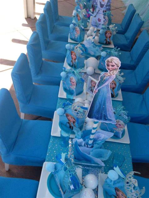 Disney Frozen Birthday Party Ideas Photo 1 Of 10 Catch My Party Frozen Party Table Disney