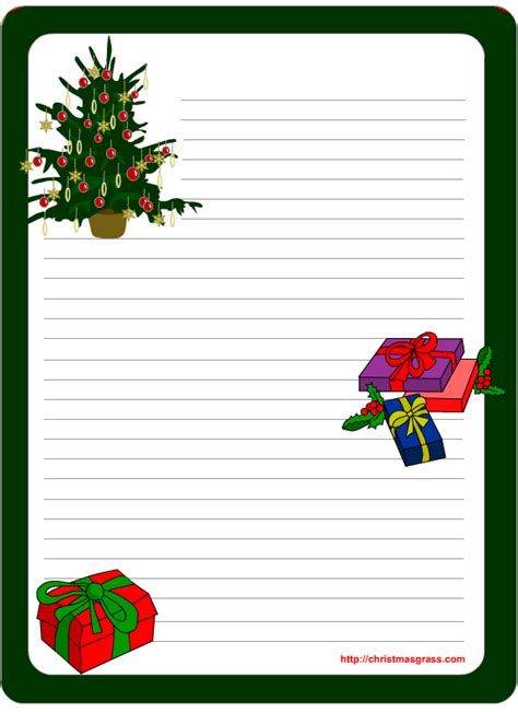 February 2020 holidays calendar templates. Printable stationery template with Christmas tree and Gifts