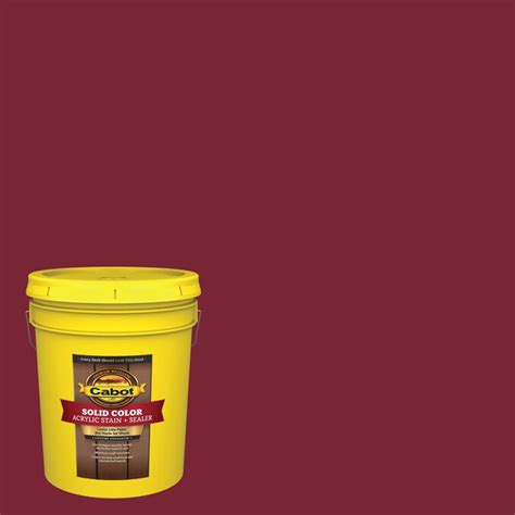 Cabot Pre Tinted Tile Red Solid Exterior Wood Stain And Sealer 5