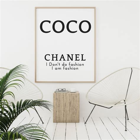 Coco Chanel Wall Art Wall Decor Coco Chanel Fashion Wall Etsy