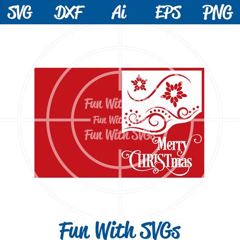 Merry Christmas Greeting Card Svg File ~ Fun With Svgs