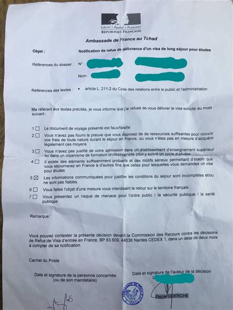 Campus France Explication Des Motifs De Refus De Visa Et Comment Les Hot Sex Picture