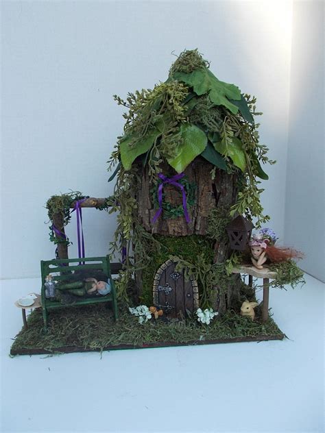 Bark Fairy House Miniature Indoor Fairy Garden Dollhouse Fantasy By