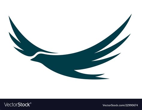 Logo Of Flying Bird Royalty Free Vector Image Vectorstock