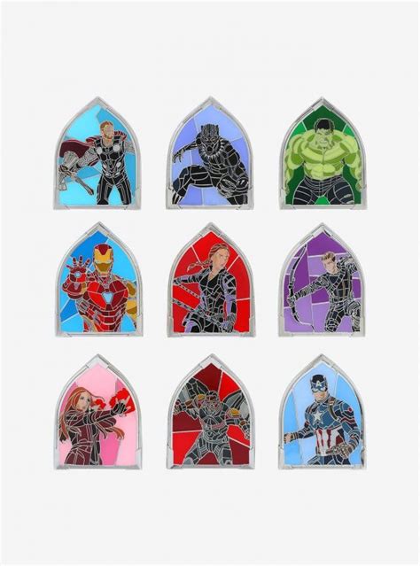 Shop Loungefly Marvel The Avengers Stained Glass Window Portraits Blind