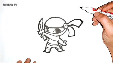 How To Draw Ninja Cute And Easy For Kids Ninja Drawing