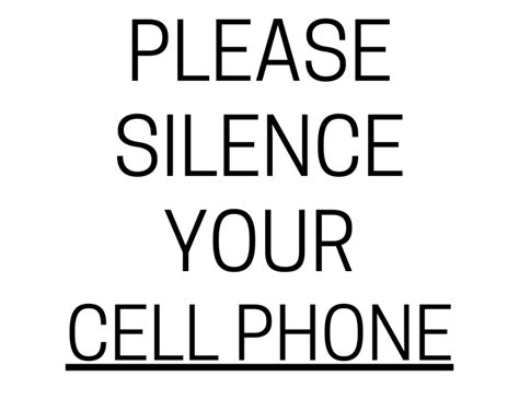 Please Silence Your Cell Phone Sign Printable Templates Free Pdf