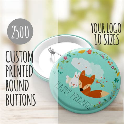 Custom Pins Buttons Custom Buttons 2500 Buttons With Your Etsy