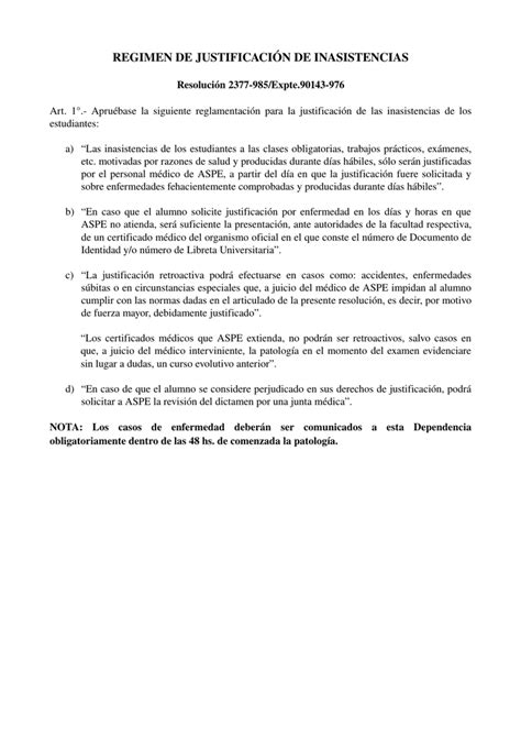 Carta De Justificacion De Inasistencia A Clases Por Motivo De Trabajo