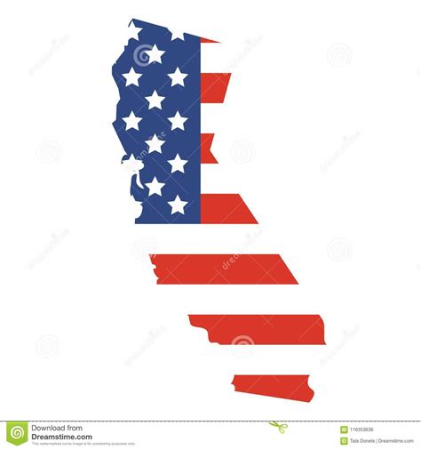 Vector Illustration California Map State Of California Map Silhouette