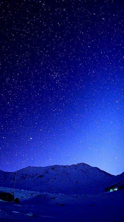 Iphone Sky Starry Cold Mountains Wallpapers Backgrounds