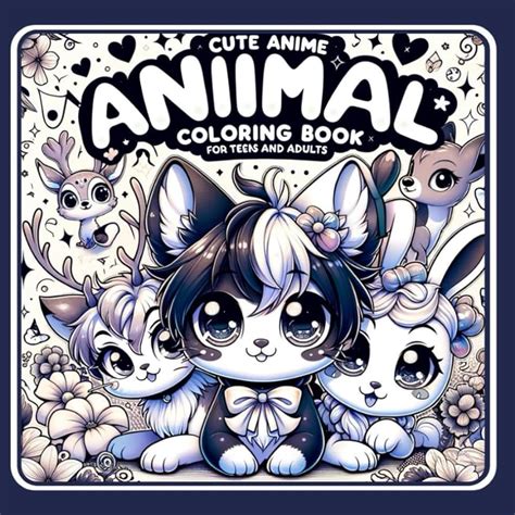 Anime Animals Coloring Pages For Adults