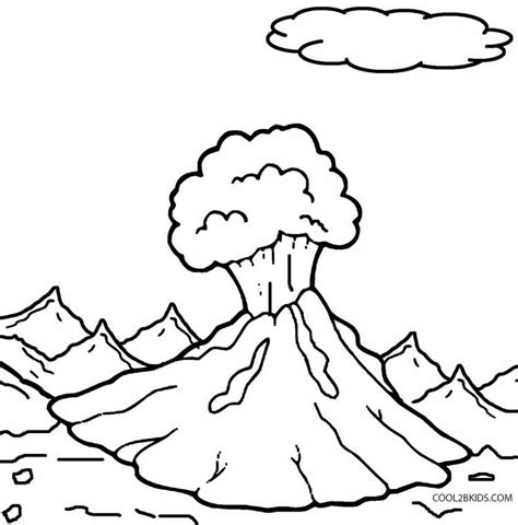 More 100 coloring pages from nature coloring pages category. Printable Volcano Coloring Pages For Kids | Cool2bKids