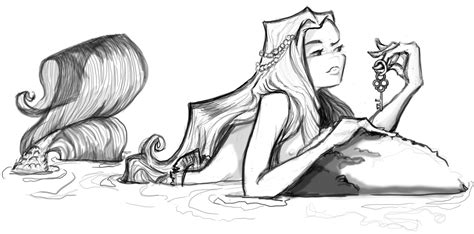 So get your pencils ready and let's learn how to draw ariel the lower part of ariel's body is nothing more than a tail, which you can make by drawing a long, curved oval where her legs would be, and two. Diana Leto: Playing around with Fairy tale Sketches: "The ...