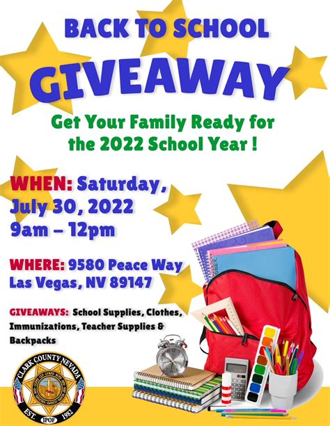 Ipofs Back To School Giveaway Is July 30th Green Valley High School