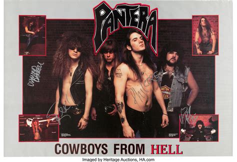 Pantera Signed Poster And Concert Photo Pass 1988 Music Lot