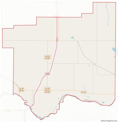 Map Of Cotton County Oklahoma Địa Ốc Thông Thái