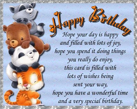 Cute Animal Birthday Wishes Free Happy Birthday Ecards Greeting Cards