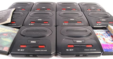 A Collection Of 10x Sega Megadrive Ii Computer Games Video Console