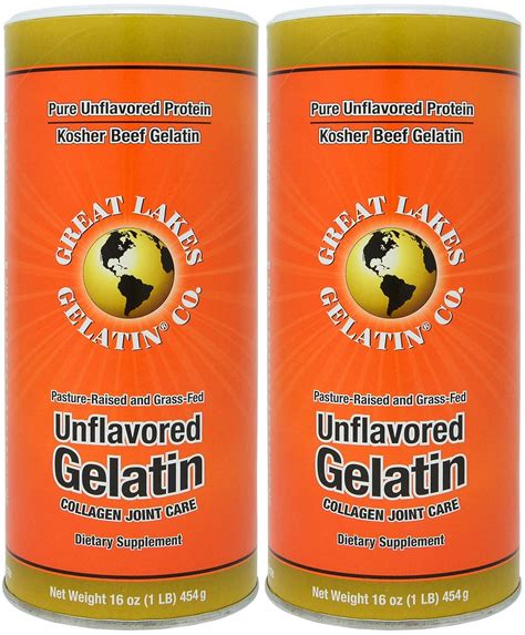 Great Lakes Unflavored Gelatin Kosher 16 Oz Pack Of 2 Buy Online