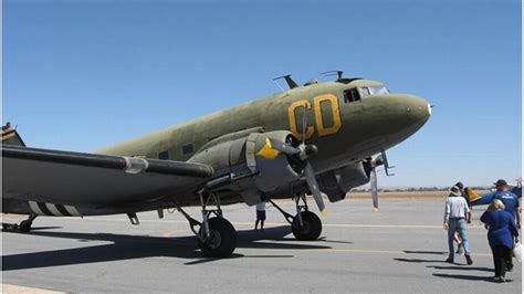 World War Ii Transport Plane Making Stop At Stearman Field The