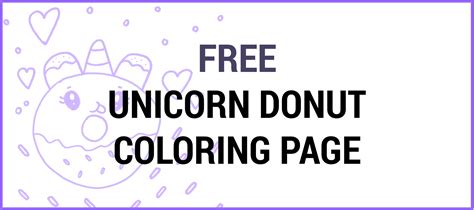 FREE: Unicorn Donut Coloring Page | Unicorn Mania