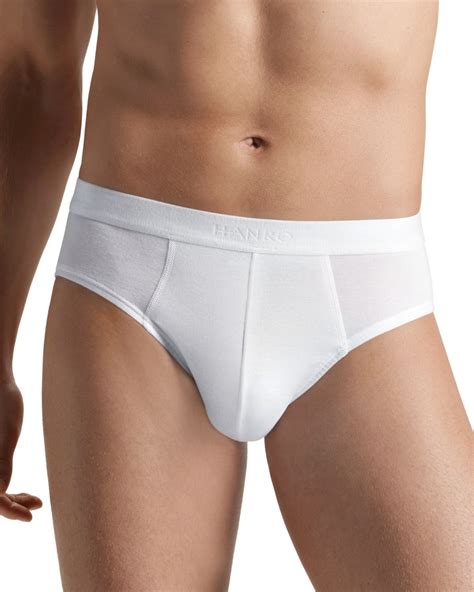 Hanro Stretch Cotton Briefs Pack Of 2 In White For Men Lyst
