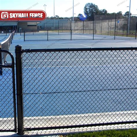 Galvanized Diamond Wire Mesh Fence Chain Link Fence For Tennis Court