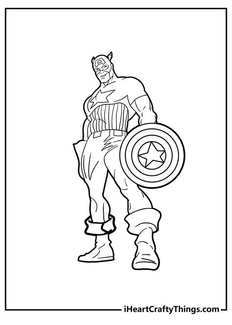 Captain America Black And White Clipart