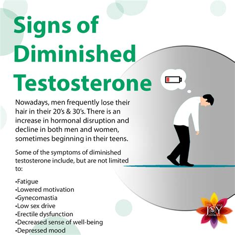 Signs Of Diminished Testosterone Dr Diana Joy Ostroff