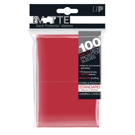 Ultra Pro Standard Pro Matte Card Sleeves 100pk Red