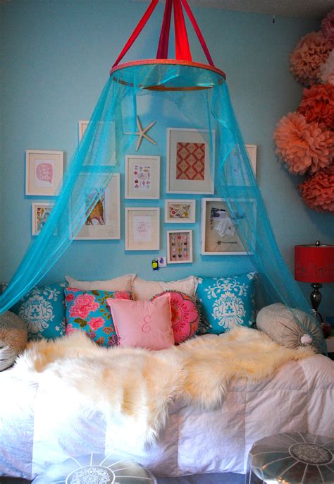 Buy products such as kids baby bedcover bed canopy mosquito net tent cotton curtain bedding dome at walmart and save. pink turquoise bed Canopy | Canopy kids room, Kids canopy ...