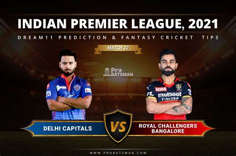 Dc Vs Rcb Dream11 Prediction Fantasy Cricket Tips Playing Xi Pitch