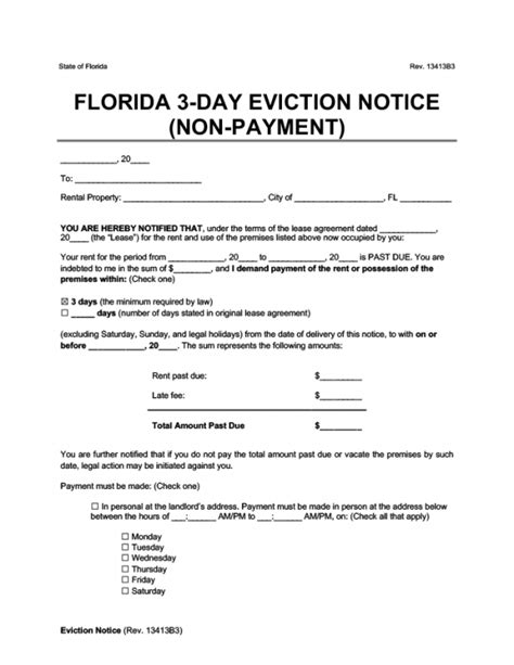 Editable Day Eviction Notice Template Doc Tacitproject