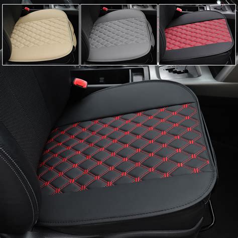 universal breathable car front seat cover cushion mat pu leather half surround ebay