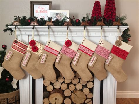 Personalized Christmas Stocking Red And White Collection Etsy