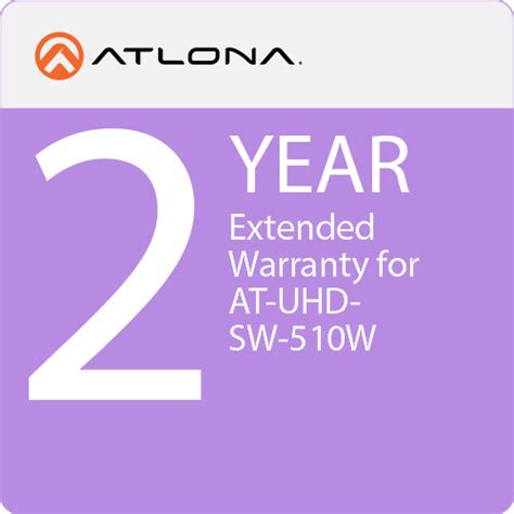 Atlona 2 Year Extended Warranty At Uhd Sw 510w Ew2 Bandh Photo