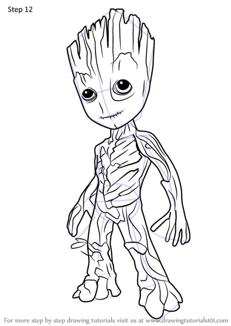 How To Draw Groot From Guardians Of The Galaxy Guardians Of The Galaxy