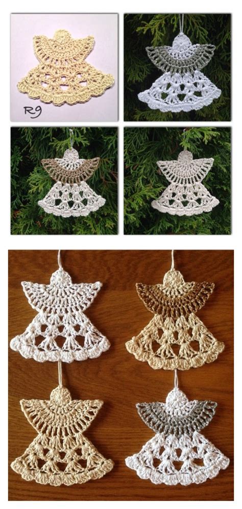 Christmas Angel Ornaments Free Crochet Pattern
