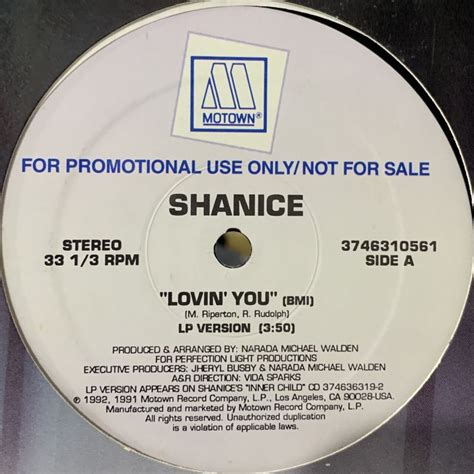 Shanice Lovin You 12 Us Promo Fatman Records