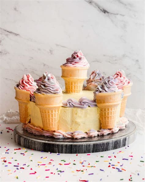 Birthday Cake With Ice Cream Cones Mynameisdebra
