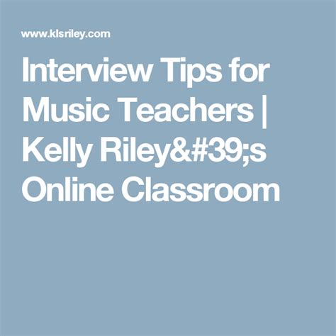 Interview Tips For Music Teachers Music Teacher Jobs