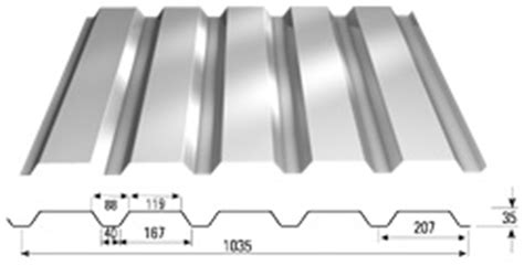Schnelle und einfache montage besonders witterungsbeständig verzinkt und lackiert jetzt bei toom bestellen! Wand - Trapezblech 207/35 Stärke 0,40 mm ohne DIN und ohne ...