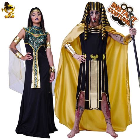 qlq women ancient egyptian queen costume cosplay halloween costume adult men egypt pharaoh