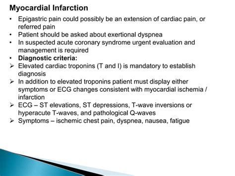 Epigastric Pain Differential Diagnosis Ppt