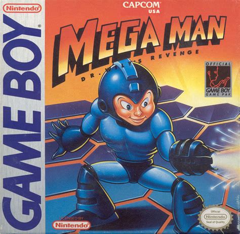 Mega Man Dr Wilys Revenge 1991 Game Boy Box Cover Art